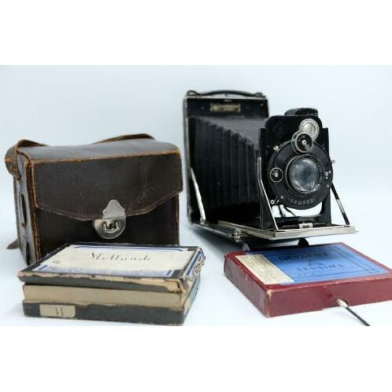 Antieke camera - KW (KameraWerkstatten) - Patent Etui 9x12