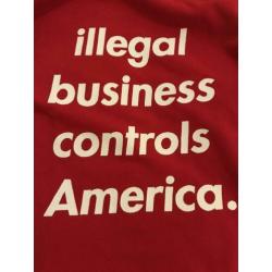 Supreme illegale business controls america XL hoodie patta