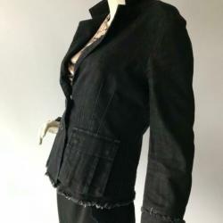 Iceberg, ZGAN, zwarte, katoenen blazer, maat 40