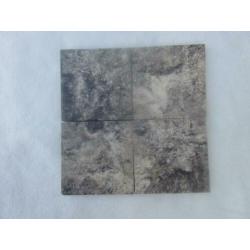25x Nieuw Gevlamde Tegels Paul Teeuwen 10 x 10 zwart/grijs