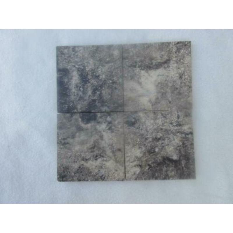 25x Nieuw Gevlamde Tegels Paul Teeuwen 10 x 10 zwart/grijs