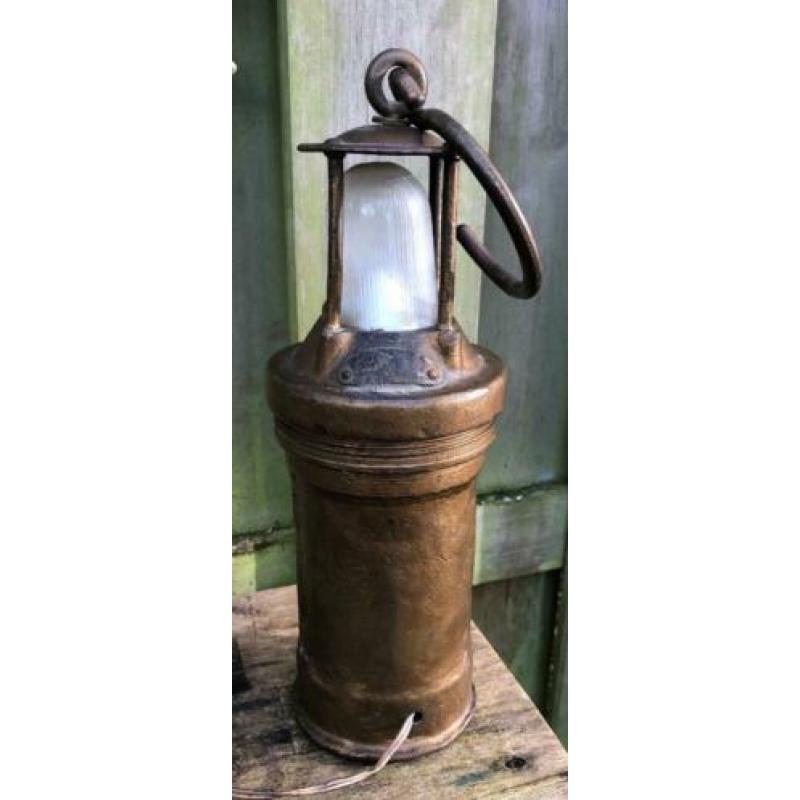 mijnwerkerslamp eind 1800 begin 1900