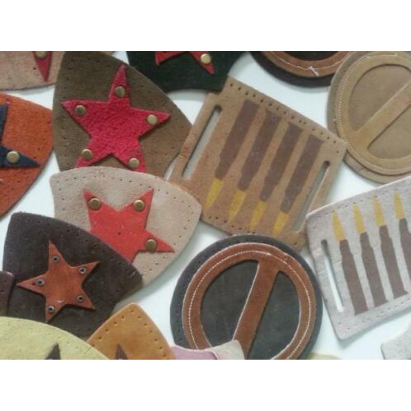 patches o.a. lederen vintage patches