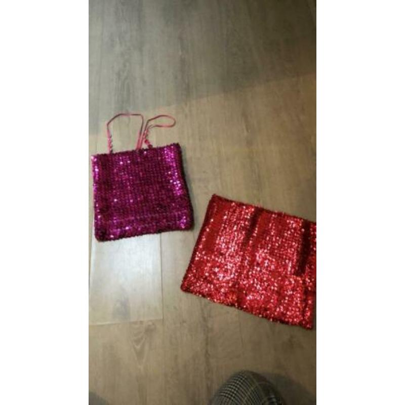 Glitter topjes maat S