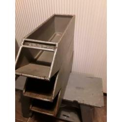 Industriële stapelbare metalen opbergbakken