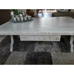 Salontafel Massief eiken white-whast...