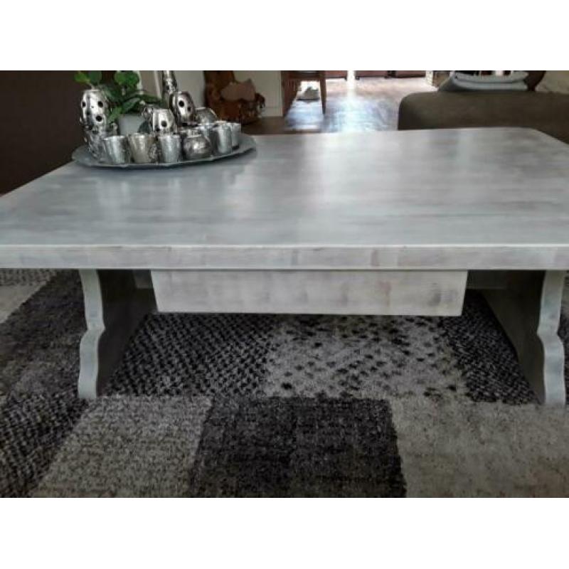 Salontafel Massief eiken white-whast...