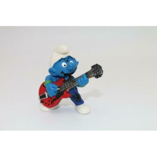 Schleich Smurf met gitaar gitarist Peyo figuurtje cadeautip