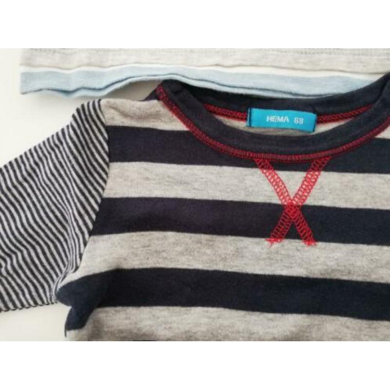 Longsleeve jongen 3x maat 68 Hema en name it