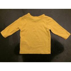 Geel Baby Shirt Top Ouders Maat 62 2-4 Maanden