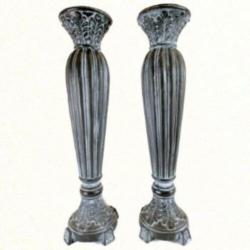 klassieke zwarte metalen muurkandelaar, voor 2 kaarsen