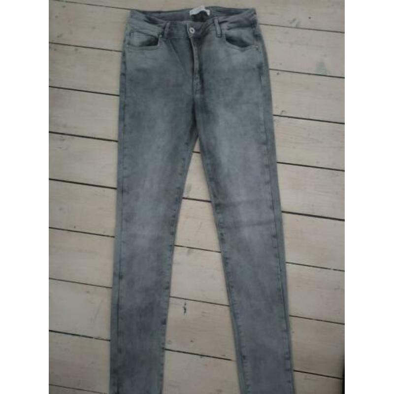 Dames skinny jeans grijs the sting