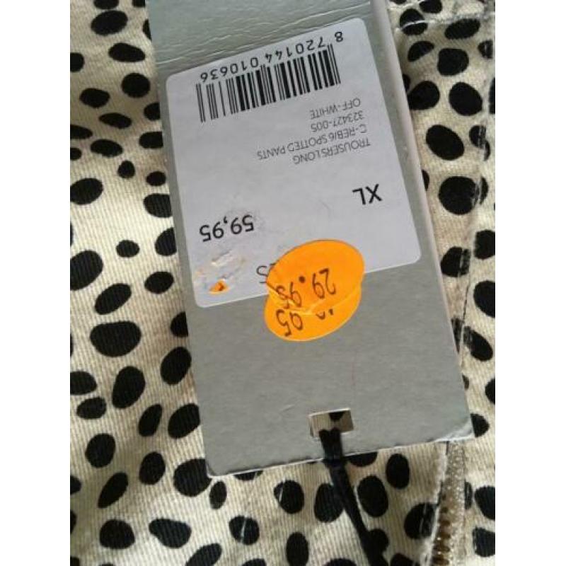 Costes broek lang crème met ze stip mt 42-44nw