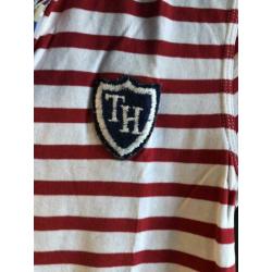 Tommy Hilfiger polo rood/wit - maat S