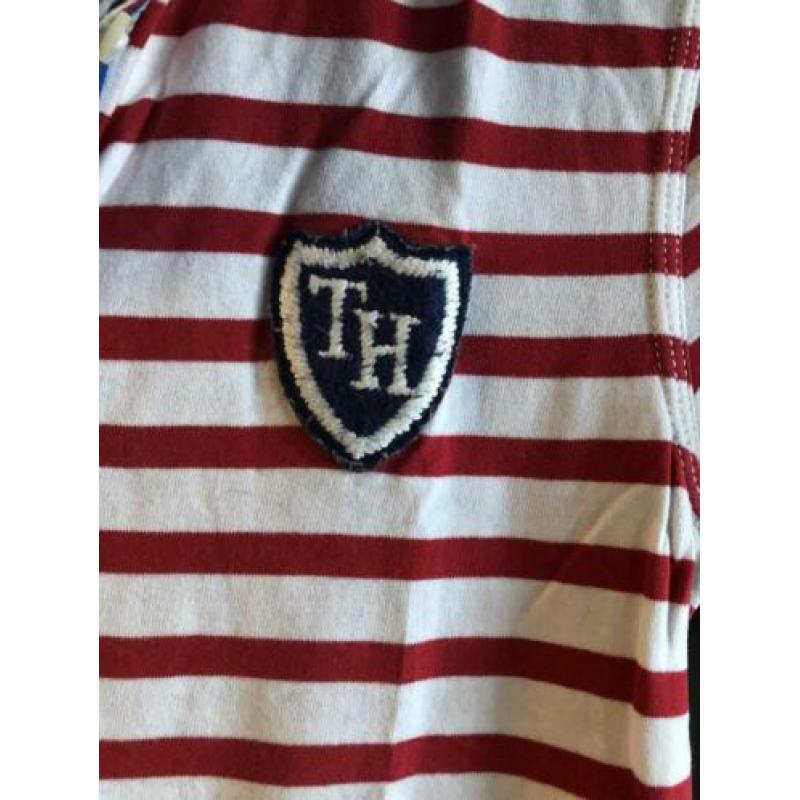 Tommy Hilfiger polo rood/wit - maat S