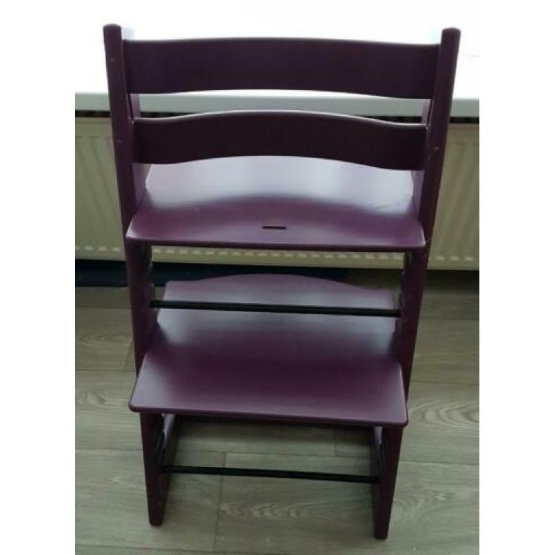 Mooie originele paarse stokke trip trapp stoel
