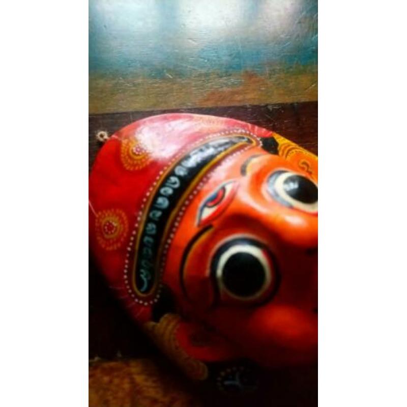 masker uit India wanddecoratie