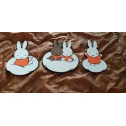 4 stuks Nijntje muur decoratie