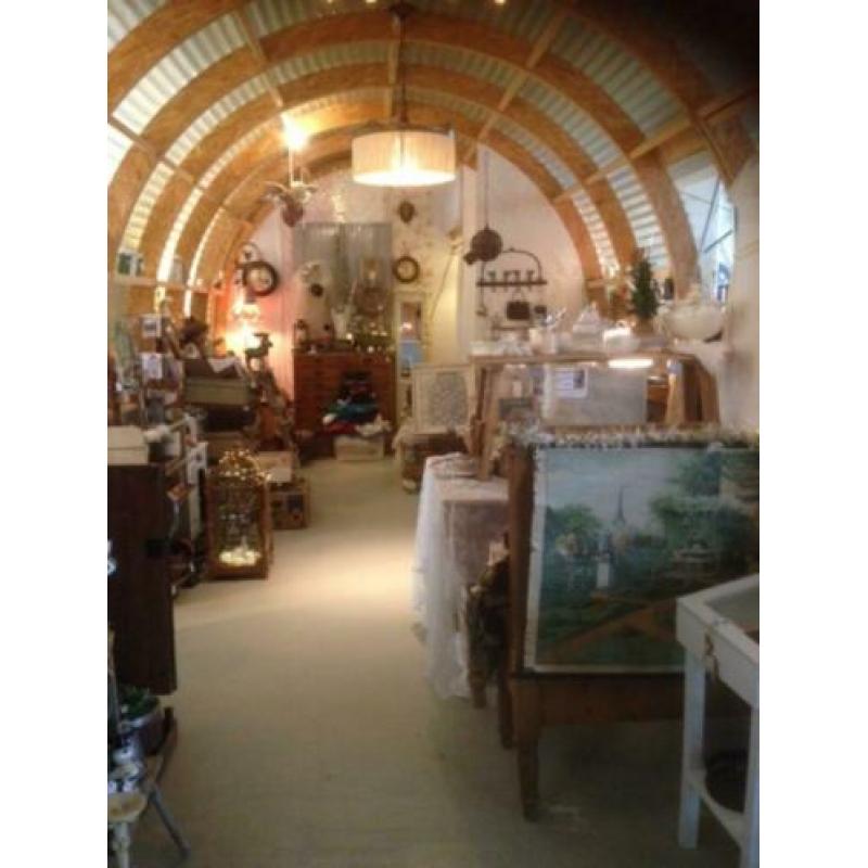 Brocante oude ijzeren wildhaak / half rond