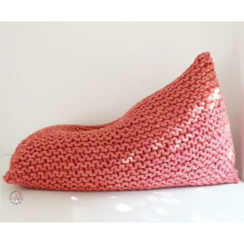 XL gebreide zitzak 100% WOL roze >NU van 219,95 voor 168,95!