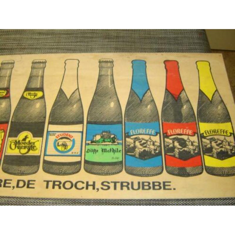 Mancave plaat met bierflesjes lefebvre-de troch-strubbe