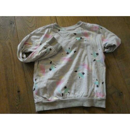 Shirt met pony's (H&M) meisje, maat 110-116