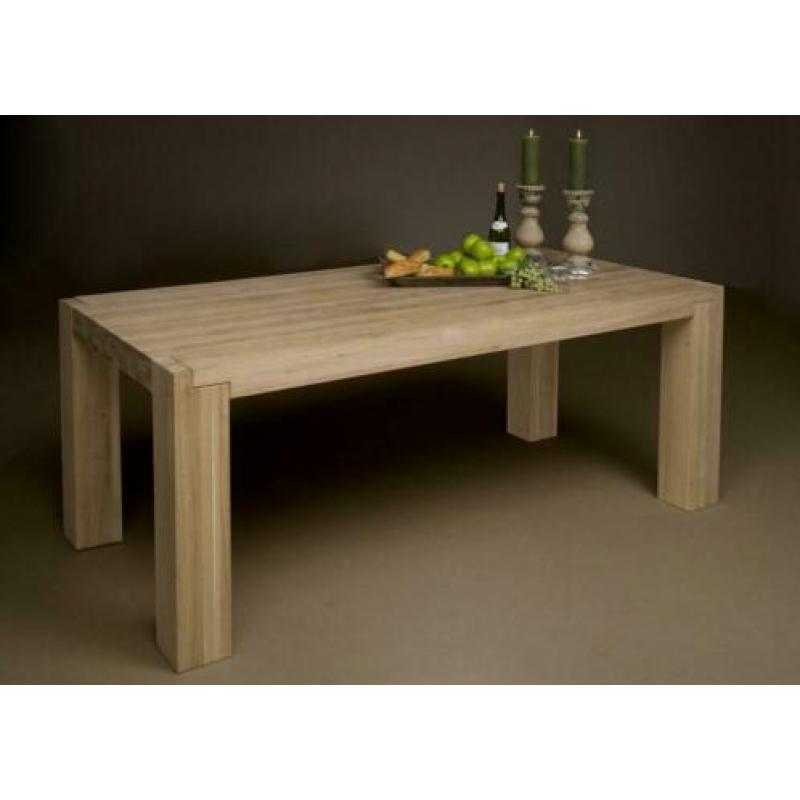 Eettafel massief eiken fbm Bob tafel eikenhout