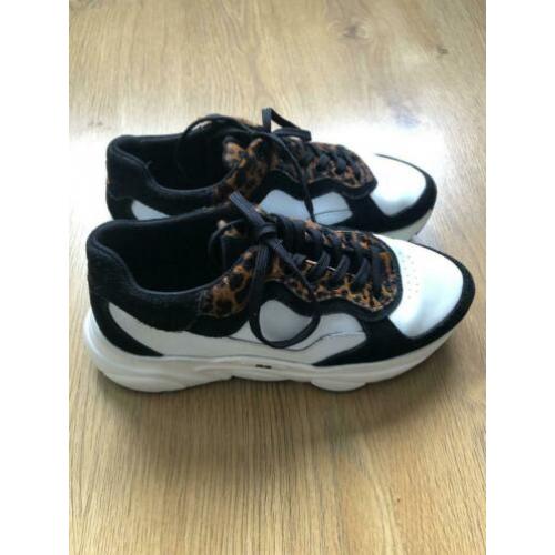 Hub Rock dad sneakers wit zwart panter