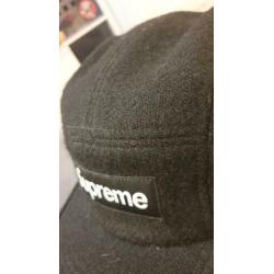 Supreme Featherweight Wool Camp Cap (FW17) Black