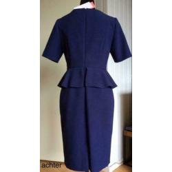 Nieuw blauwe Steps jurk mooie stof met peplum maat 38