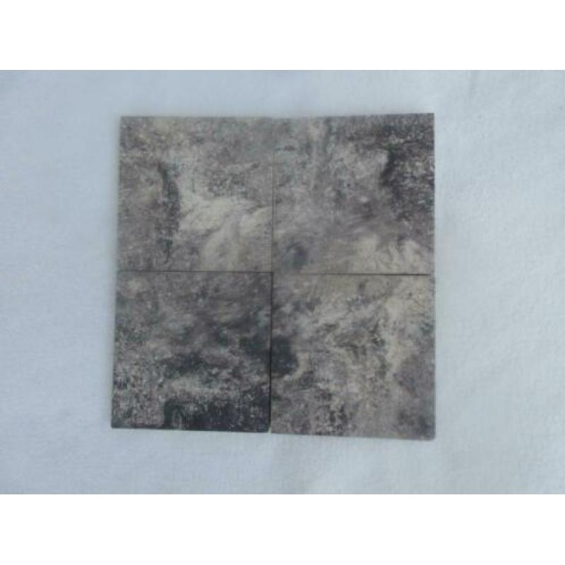 25x Nieuw Gevlamde Tegels Paul Teeuwen 10 x 10 zwart/grijs