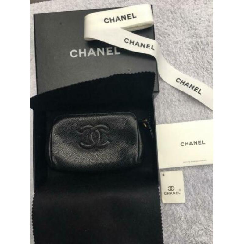 Chanel zwart vintage make- up etui
