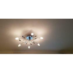 Plafondlamp Tulip met 6 Lichtpunten Chroom