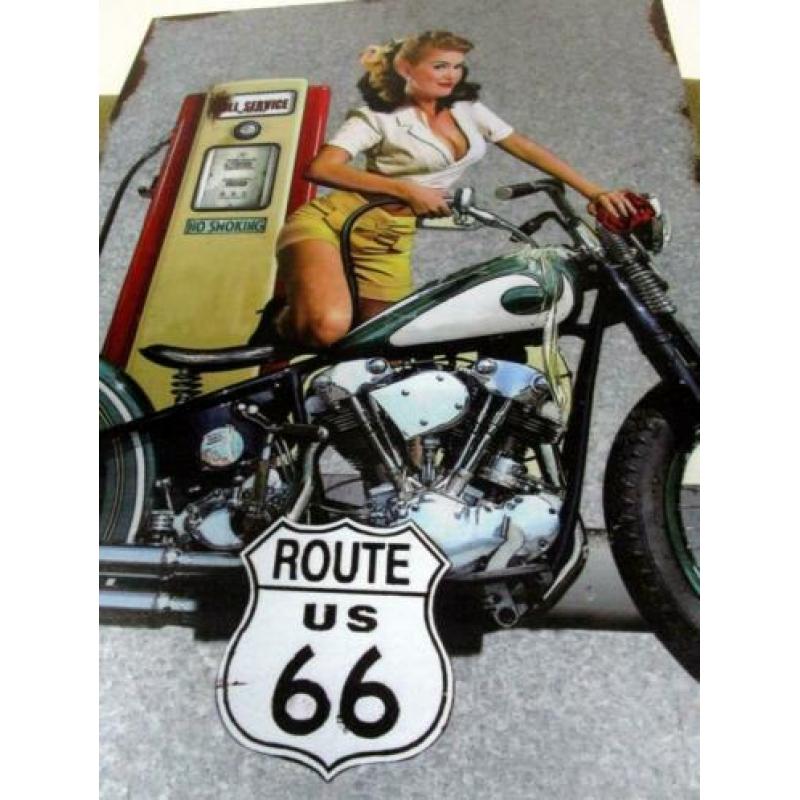 Retro reclamebord, route 66