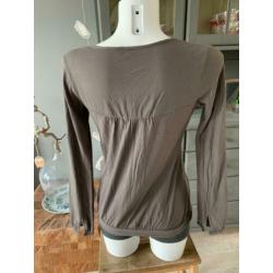 Bruine top longsleeve van Sutherland maat XXS