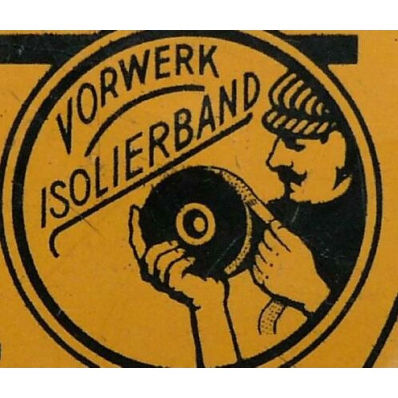blikje Vorwerk Isolierband (leeg) 6 cm. Duitsland 1935.