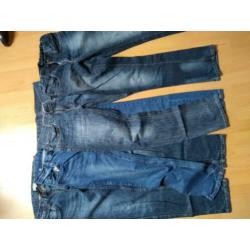 Pakket jongens spijkerbroeken jeans en truien maat 164