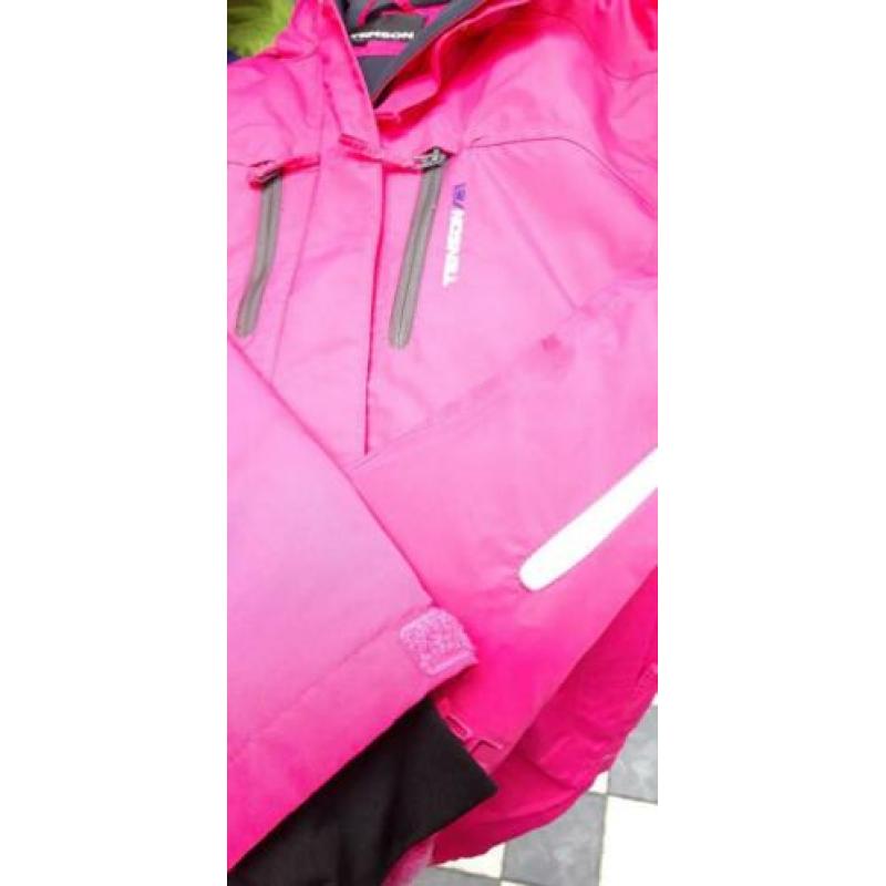 Ski jas tenson maat 38 ski broek grijs maat 36 38