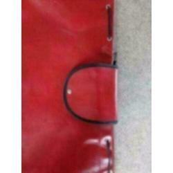 Retro/vintage stevige gitaarhoes zgan 180x47x17 rood skai