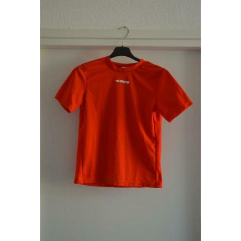 Knalrood fijn sportshirt van Kipsta van Decathlon
