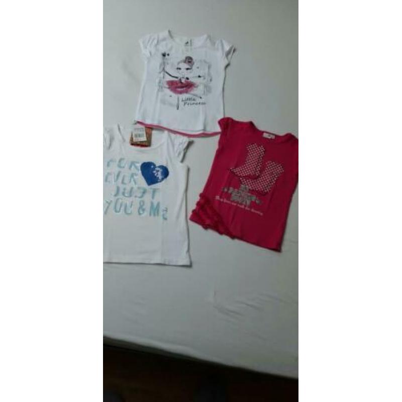3 hele leuke t shirtjes, maat 98