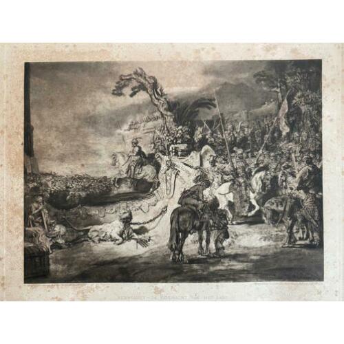 Antieke prent 1911 Rembrandt De eendracht van het land AFM