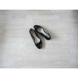 **CLARKS** mooi Zwart/leren/suede, BALLERINA,S,Maat 38