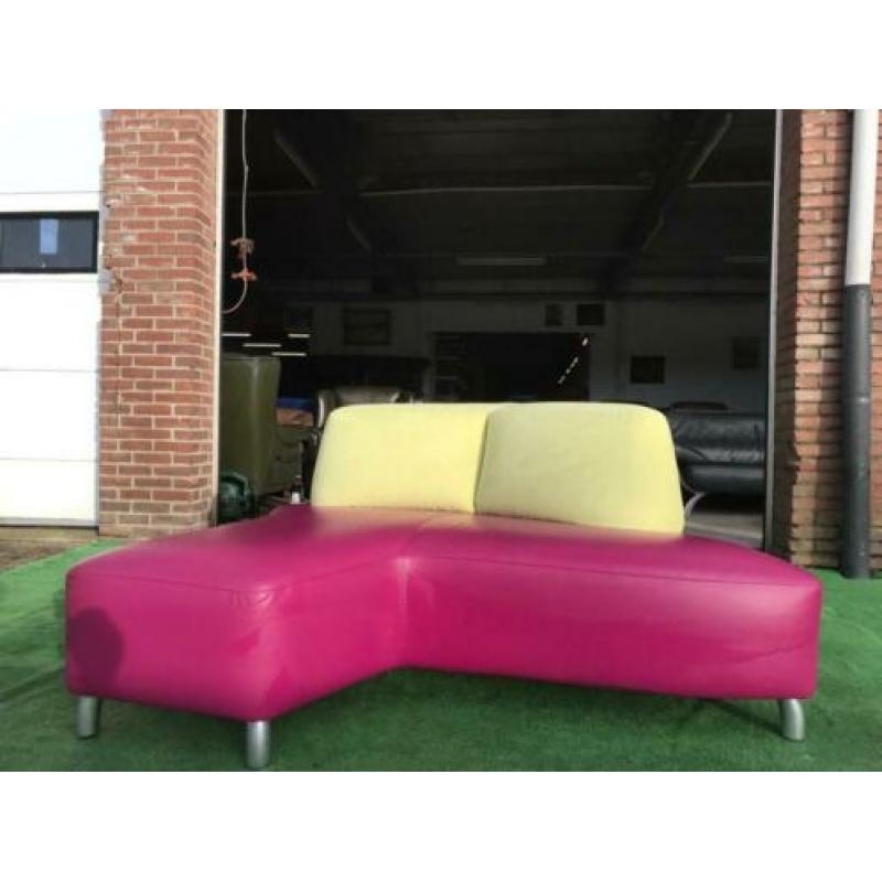 Unieke LEOLUX 'Archipel' -Hugo de Ruiter- design leren bank