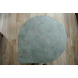 Salontafel groen Formica / zwart op wieltjes