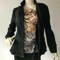 Iceberg, ZGAN, zwarte, katoenen blazer, maat 40