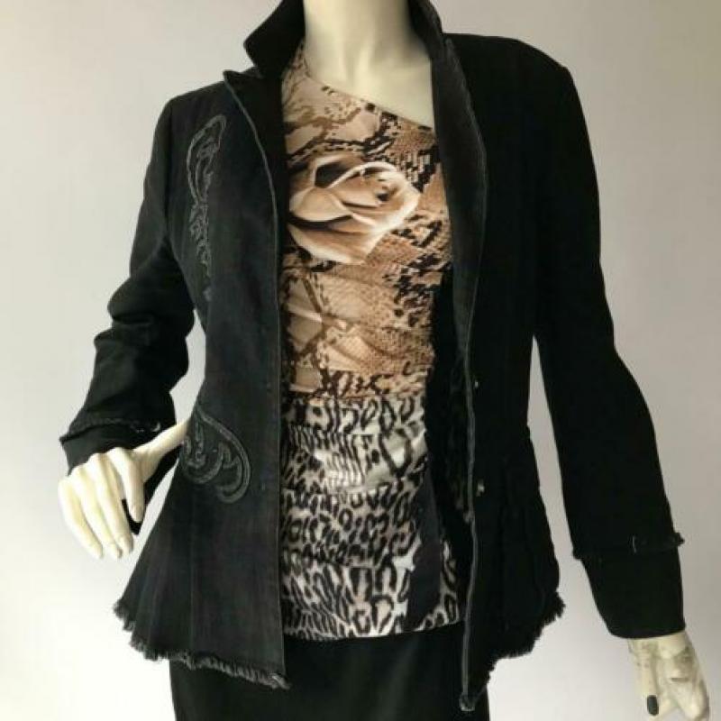 Iceberg, ZGAN, zwarte, katoenen blazer, maat 40