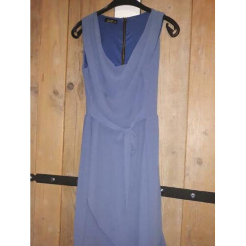 2 overslag zomer jurkjes blauw roze L/XL