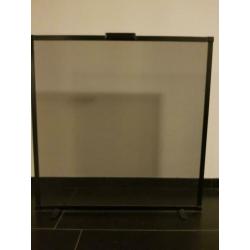 zwart metalen openhaardscherm, 75 x 76 cm