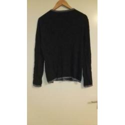 Gerry Weber Wollen vestje Blauw mt 44 Ronde kraag. L Erg mo